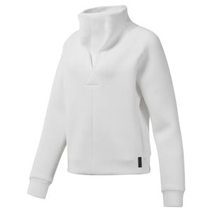 Bluza Damskie Reebok Training Supply Cowl Neck Top Białe PL 94RHVCD